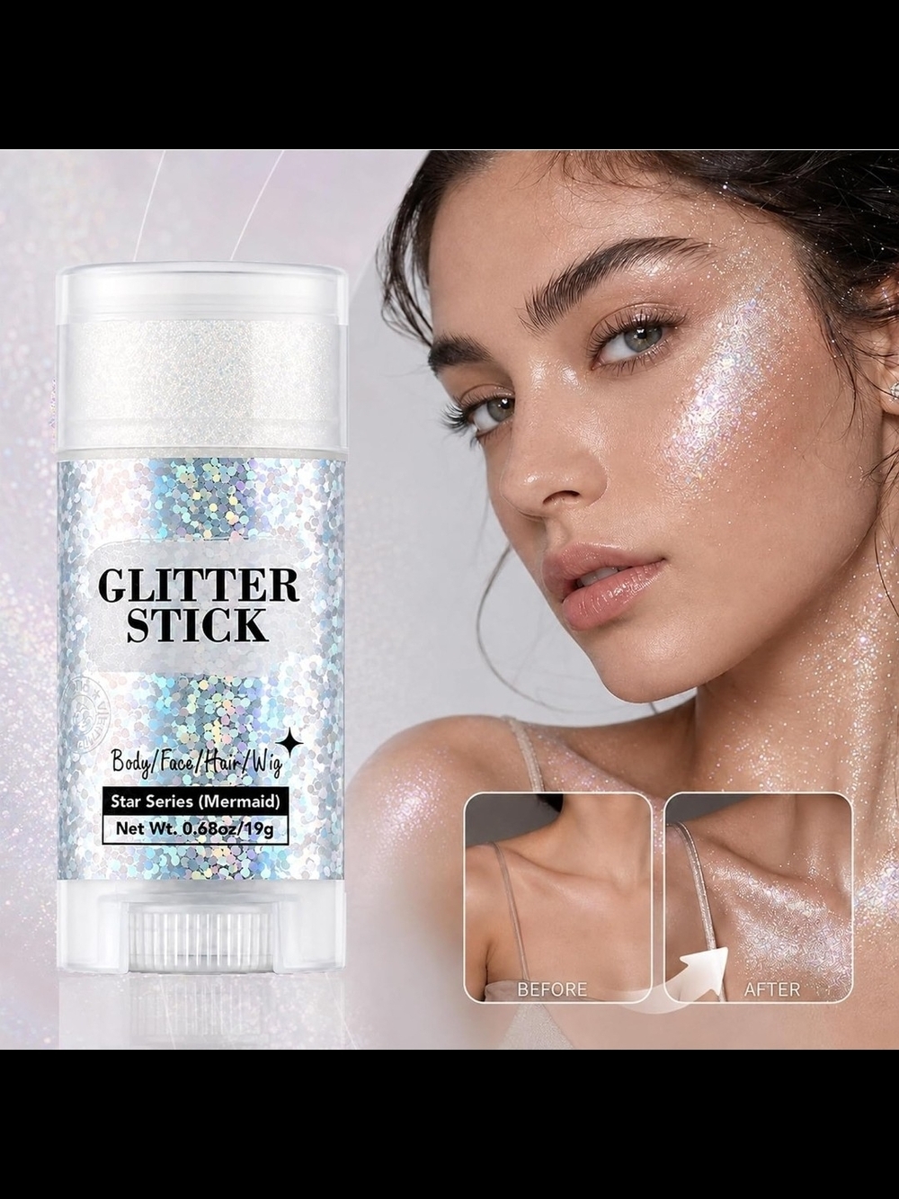 Mermaid Glitter Stick, Hair Glitter, Face Body Glitter Makeup - Picture 2 of 5